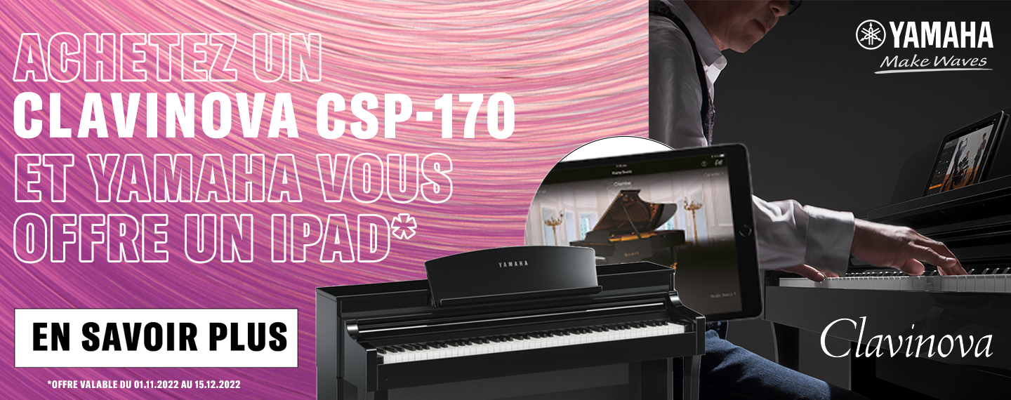Delmas Musique banniere-clavinova-1.11-15.12 Gagnez un iPad pour l'achat d'un Yamaha Clavinova CSP-170 