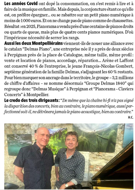 Delmas Musique Quand les "Princes du piano" montpelliérains s'allient aux Catalans ! Delmas Musique GAZETTE-B Quand les "Princes du piano" montpelliérains s'allient aux Catalans !