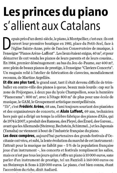 Delmas Musique Quand les "Princes du piano" montpelliérains s'allient aux Catalans ! Delmas Musique gazette-A Quand les "Princes du piano" montpelliérains s'allient aux Catalans !